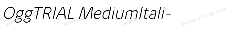 OggTRIAL MediumItali字体转换